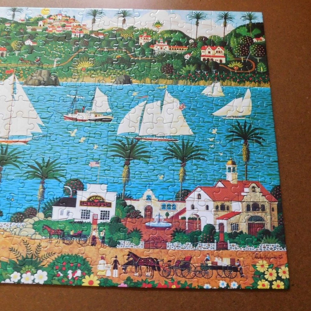 Old California Buffalo 300 Large pc Jigsaw Puzzle 21x15 COMPLETE Charles Wysocki - Picture 3 of 11